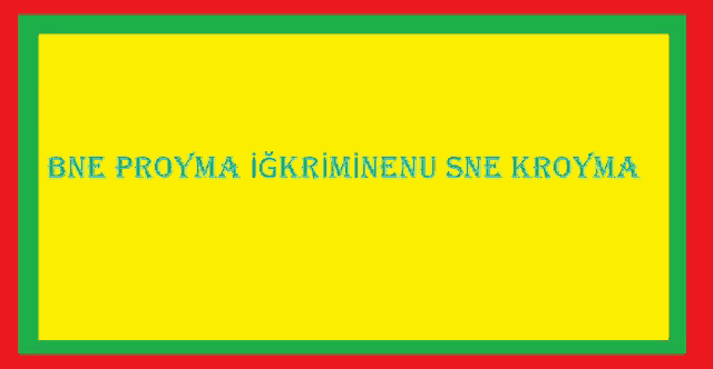a yellow sign that says bne proyma ii kriminenu sne kroyma