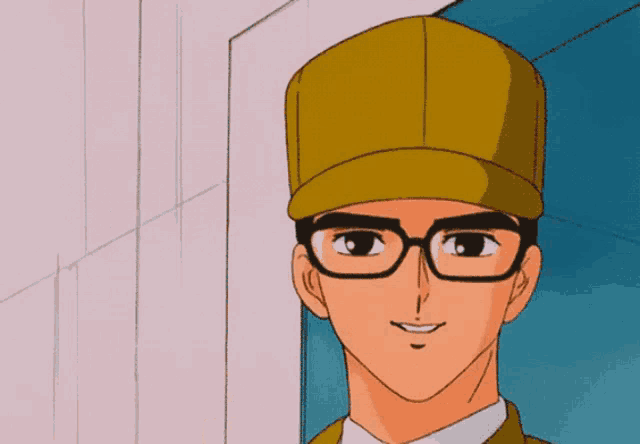 a man wearing glasses and a hat holds a cigarette