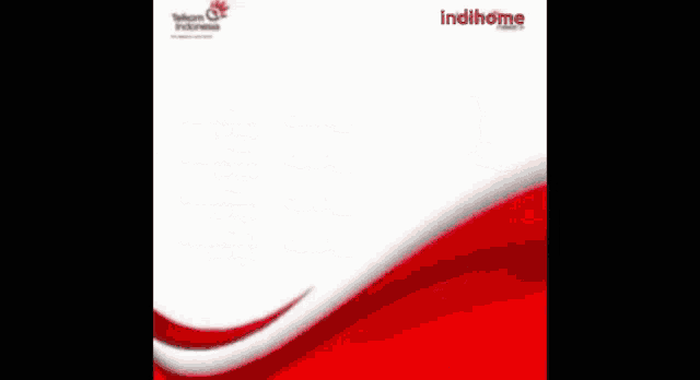 a poster for indihome paket phoenix with a red and white wave
