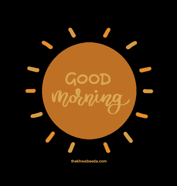 a picture of the sun with the words good morning written on it