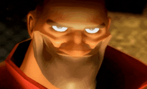 a close up of a cartoon character with white eyes