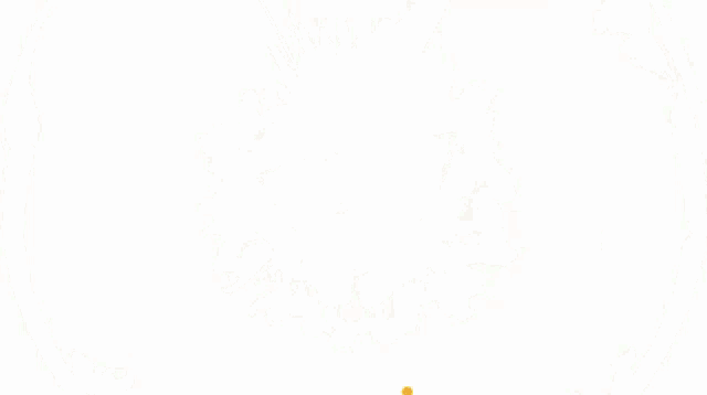 a black flower with a yellow center is surrounded by a white background