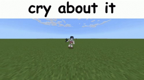 Minecraft Memes Minecraft GIF - Minecraft Memes Minecraft Cry About It GIFs