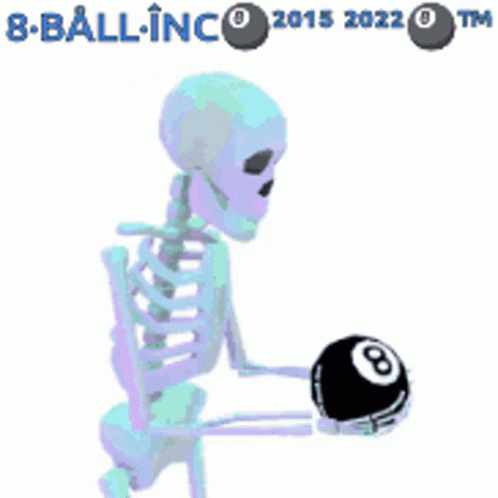 8ball Skeleton GIF - 8ball Skeleton Skeleton Holding8ball GIFs