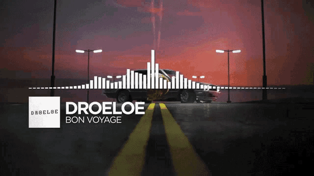 a poster for droeloe bon voyage shows a car on the road