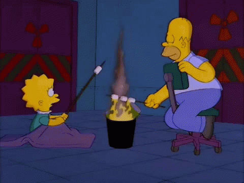 Roasting Marshmallows GIF - Simpsons Camp GIFs
