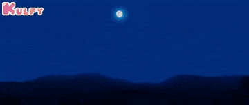 a person 's hand is reaching out towards a full moon in the night sky .