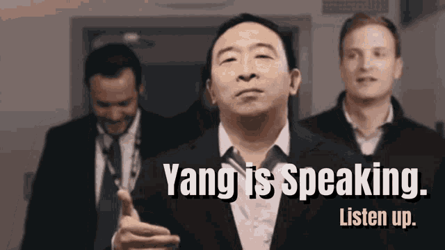 Yang Is Speaking Listen Up GIF - Yang Is Speaking Listen Up Dnc2020 GIFs