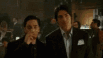 two men are talking and one of them says you better shut your mouth or i 'm gonna fuck it ..