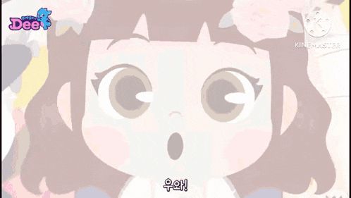a cartoon girl with a flower crown on her head