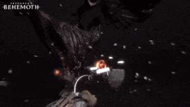a video game called benemoth is being played on a black screen