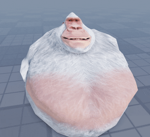 a 3d model of a snowman with a big smile