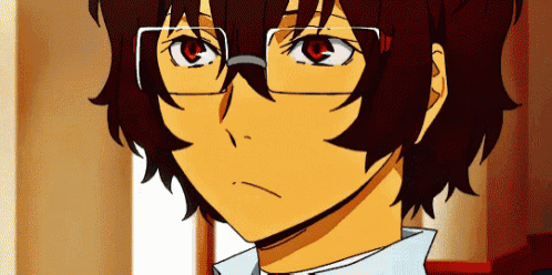 a close up of a person wearing glasses and a white shirt