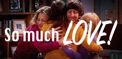 So Much Love GIF - So Much Love Group Hug Big Bang Theory GIFs