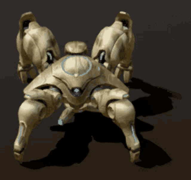 a 3d model of a robot with a shadow on a dark background