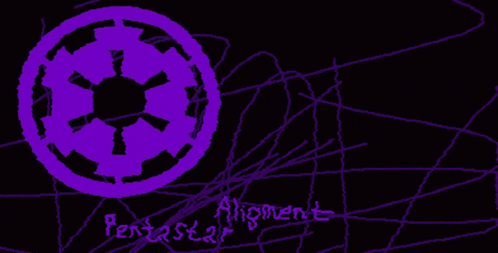 a drawing of a star wars logo with the words pentastar alignment