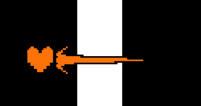 a pixel art drawing of a heart coming out of a hole in a wall