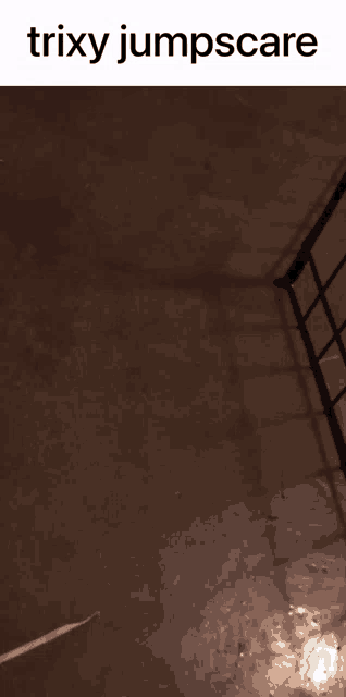 a picture of a dark room with the words trxy jumpscare on the bottom