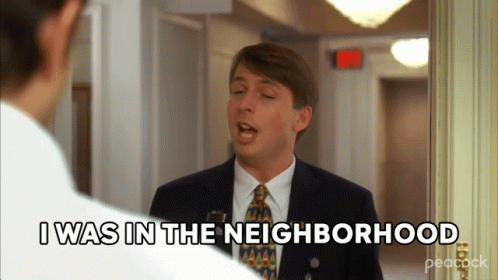 I Was In The Neighborhood Kenneth Parcell GIF - I Was In The Neighborhood Kenneth Parcell Jack Mcbrayer GIFs
