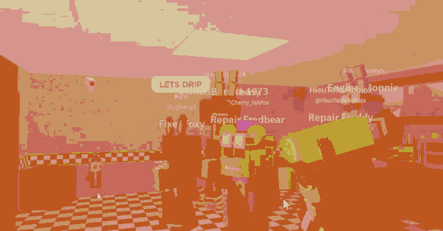 a screenshot of a video game that says lets drip on the top left