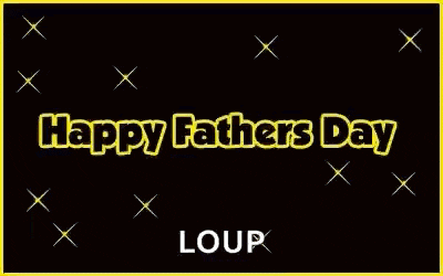 a black background with green letters that say happy fathers day