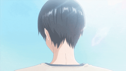 a close up of a person 's head with the sun shining through his hair