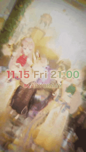 a blurred image of a painting with the time of 11:15 on it