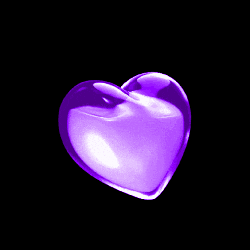 a purple heart on a black background that looks like it is melting