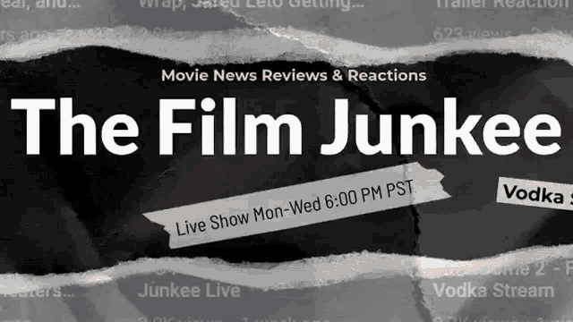 a poster for the film junkie shows a live show mon-wed at 6:00 pm pst