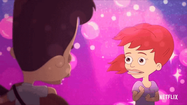 a cartoon of a man and a girl with netflix written on the bottom right