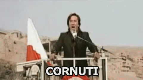 Cetto La Qualunque Antonio Albanese Comizio Cornuti GIF - Cetto La Qualunque Antonio Albanese Stump Speech GIFs