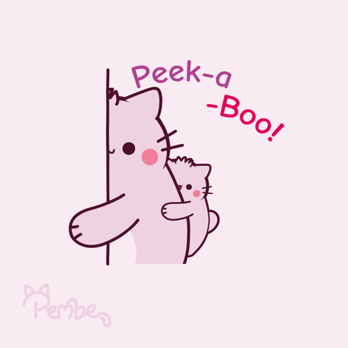 Peek-a-boo Pembe GIF - Peek-a-boo Pembe Pembe The Pink Cat GIFs
