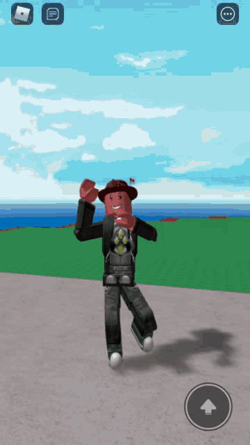 a screenshot of a roblox game shows a person dancing