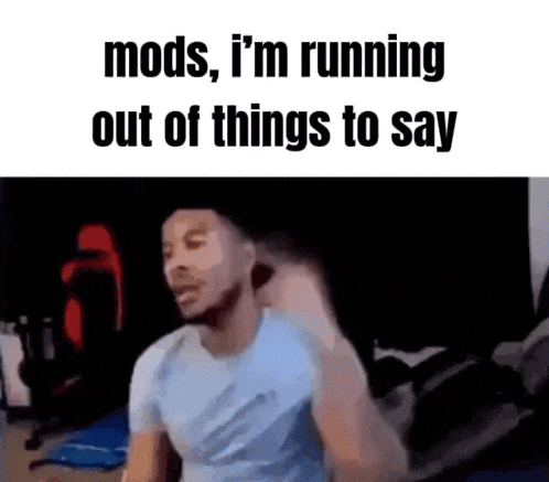 a man is running out of things to say in a video .