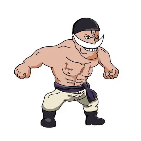 a cartoon drawing of a shirtless man with a white beard and a black hat .