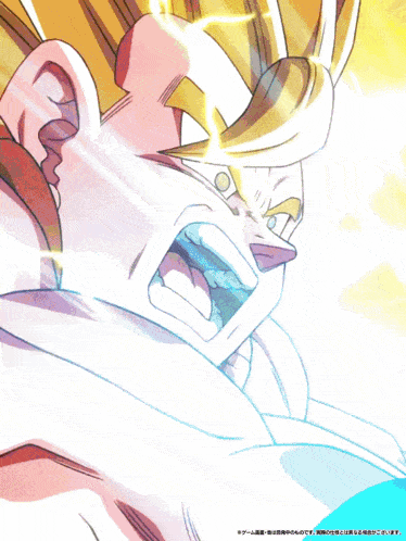 a cartoon drawing of a man with his mouth open and a foreign language on the bottom right