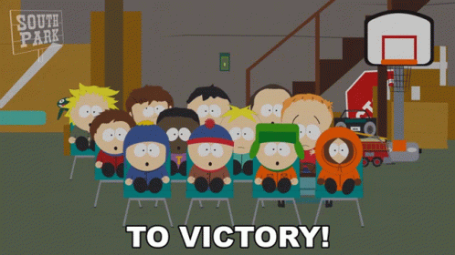To Victory Butters Stotch GIF - To Victory Butters Stotch Clyde Donovan GIFs