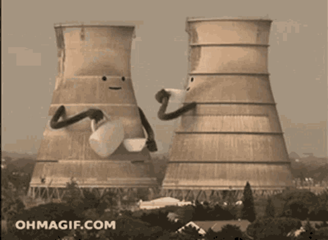 Power Plant Towers Destruction Nuclear GIF - Power Plant Towers Destruction Nuclear GIFs
