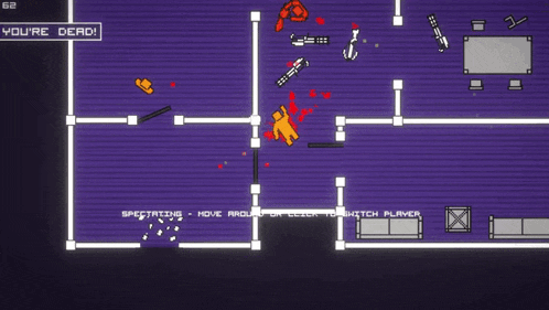 a screenshot of a video game with the words you 're dead