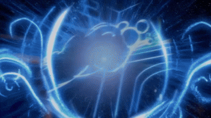 a computer generated image of a blue sphere with a few lines around it