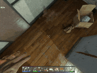 a person is holding a knife in front of a box that says " день 7 время "