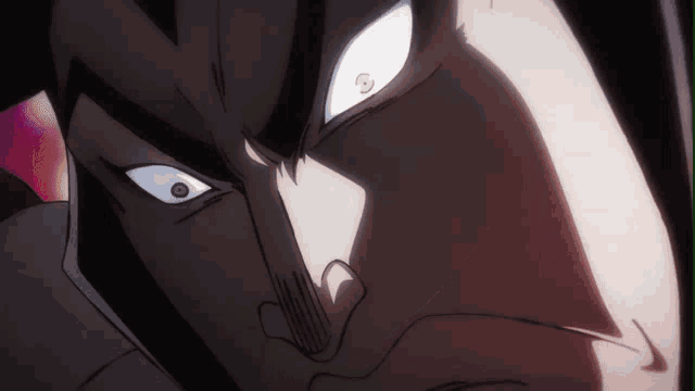 a close up of a cartoon character 's face with the letter s on it