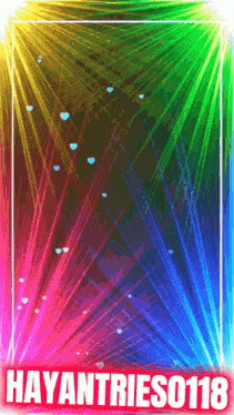 a colorful background with hearts and the name haydntries0118