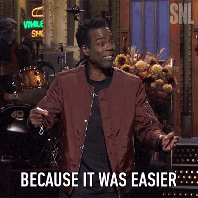 Because It Was Easier Chris Rock GIF