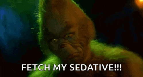 a blurred image of a person with the words `` fetch my sedative '' written on it