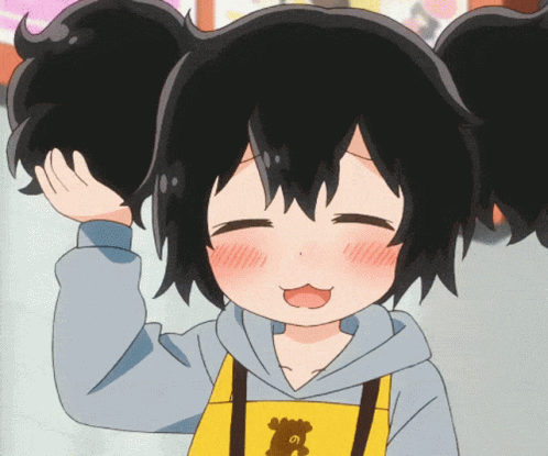 Komeko Anime GIF - Komeko Anime Hair Puff GIFs