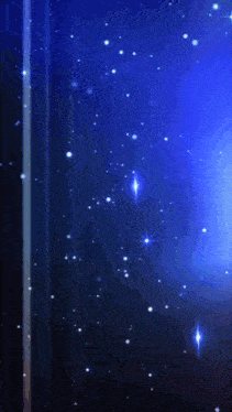 a blue background with a lot of stars and a few lines