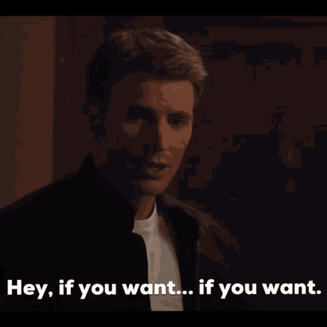 a man in a black jacket says hey if you want ... if you want
