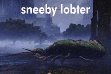 a video game called sneeby lobter is being played on a computer screen