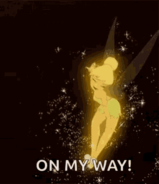 a picture of a fairy with the words on my way